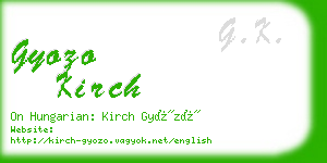 gyozo kirch business card